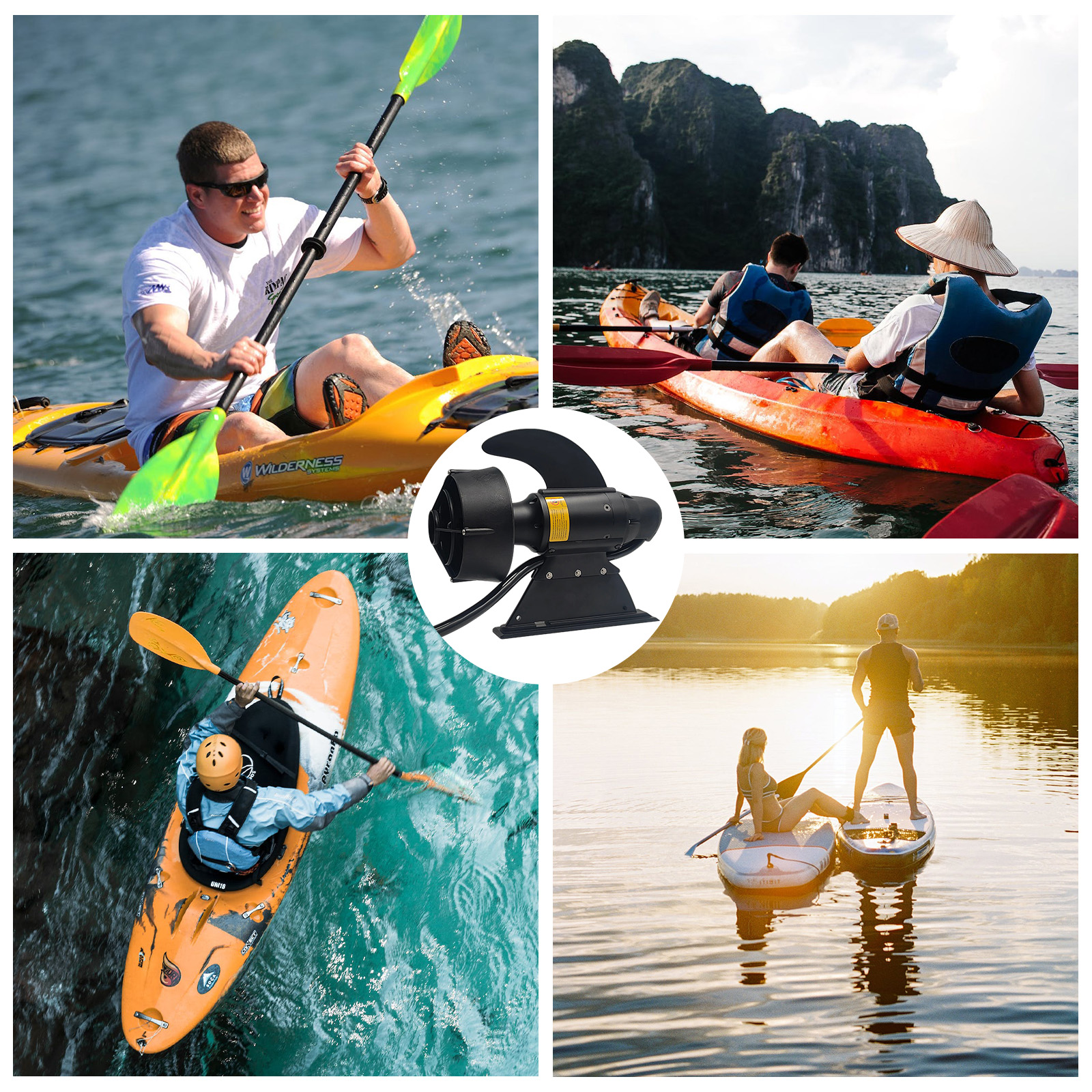 380W 600W Electric Fins Stand  - Fishing Kayak Cart recension och pris