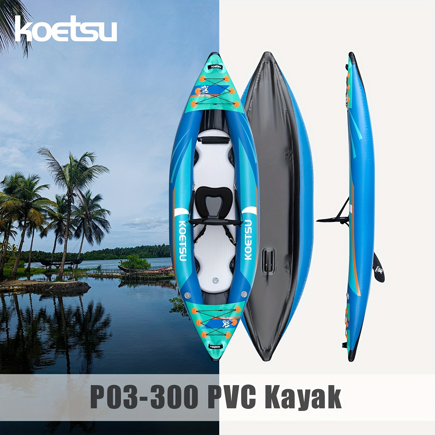 KOETSU P03 brushed inflatable  - Fishing Kayak Inflatable recension och pris