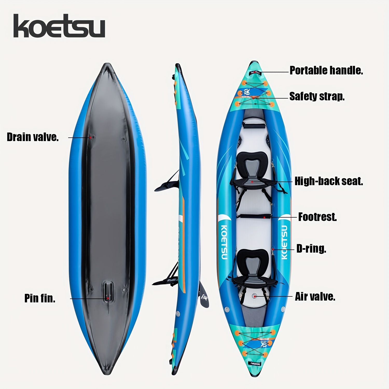 KOETSU P03 brushed inflatable  - Fishing Kayak Inflatable recension och pris